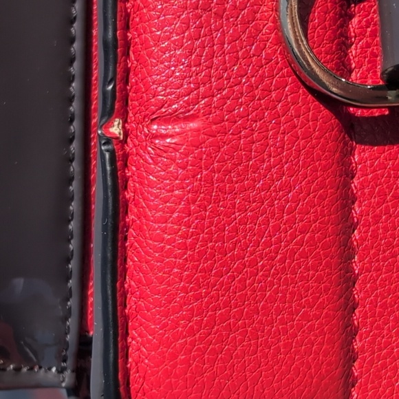 Nicole Lee Red and Black Studded Handbag - Picture 11 of 11